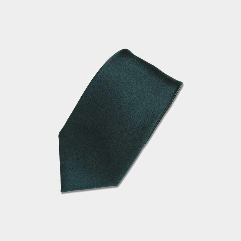 [TIE] DARK GREEN MIYAVI 33 MOMME SILK SATIN | GUNNAI TEXTILES| FUJI SAKURA