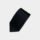 [TIE] BLACK MIYAVI 33 MOMME SILK SATIN | GUNNAI TEXTILES| FUJI SAKURA