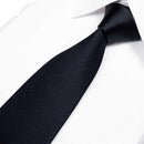 [TIE] BLACK MIYAVI 33 MOMME SILK SATIN | GUNNAI TEXTILES| FUJI SAKURA