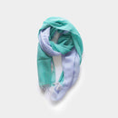 [SCARF] STALL KASANE OGURI COLOR (TURQUOISE × LIGHT BLUE) | GUNNAI TEXTILES| FUJI SAKURA