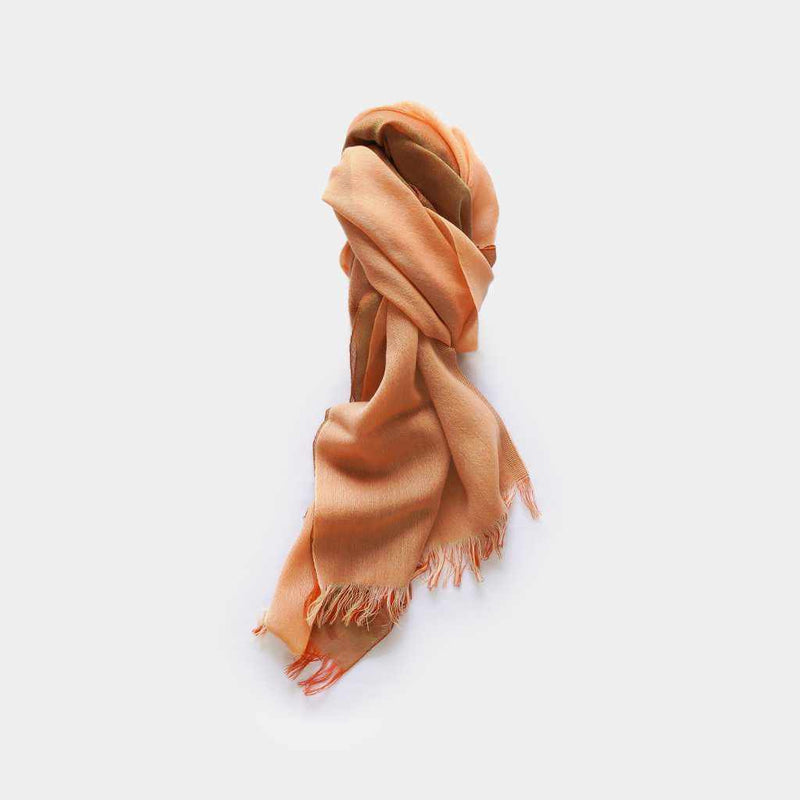 [SCARF] STALL KASANE YAMATO PERSIMMON (PERSIMMON × IRIDESCENT) | GUNNAI TEXTILES| FUJI SAKURA