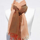 [SCARF] STALL KASANE YAMATO PERSIMMON (PERSIMMON × IRIDESCENT) | GUNNAI TEXTILES| FUJI SAKURA