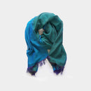 [SCARF] STALL KASANE PEACOCK COLOR (PEACOCK × CHROME GREEN) | GUNNAI TEXTILES| FUJI SAKURA