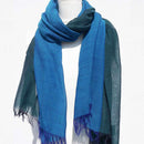 [SCARF] STALL KASANE PEACOCK COLOR (PEACOCK × CHROME GREEN) | GUNNAI TEXTILES| FUJI SAKURA