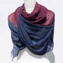 [SCARF] STALL KASANE GRAPE DYEING (BURGUNDY × INDIGO NAVY) | GUNNAI TEXTILES| FUJI SAKURA