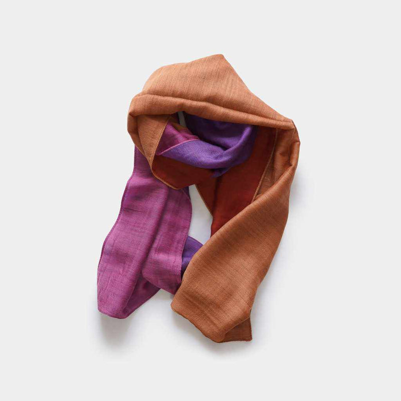 [SCARF] STALL YASURAGI ERIMAKI (PINK × PURPLE × ORANGE × RED) | GUNNAI TEXTILES| FUJI SAKURA