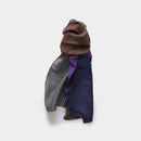 [SCARF] STALL YASURAGI ERIMAKI (GRAY × BROWN × NAVY × PURPLE) | GUNNAI TEXTILES| FUJI SAKURA