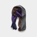[SCARF] STALL YASURAGI ERIMAKI (GRAY × BROWN × NAVY × PURPLE) | GUNNAI TEXTILES| FUJI SAKURA