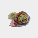 [SCARF] STALL YASURAGI ERIMAKI (GOLD × MOSS GREEN × TERRACOTTA × GRAYISH BLUE) | GUNNAI TEXTILES| FUJI SAKURA