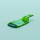 [LARGE PLATE (PLATTER)] FUNEW TRAY S GREEN | EDO CUT GLASS