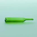 [LARGE PLATE (PLATTER)] FUNEW WINE BOTTLE HALF CUT M GREEN | EDO CUT GLASS