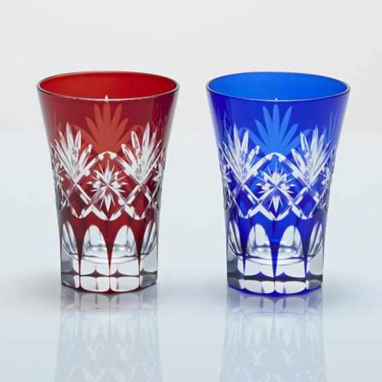 [GLASS] HOSHIKENBISHI TUMBLER PAIR | EDO CUT GLASS