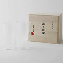 [GLASS] THIN TUMBLER L 2-PIECE SET IN A WOODEN BOX | EDO GLASS