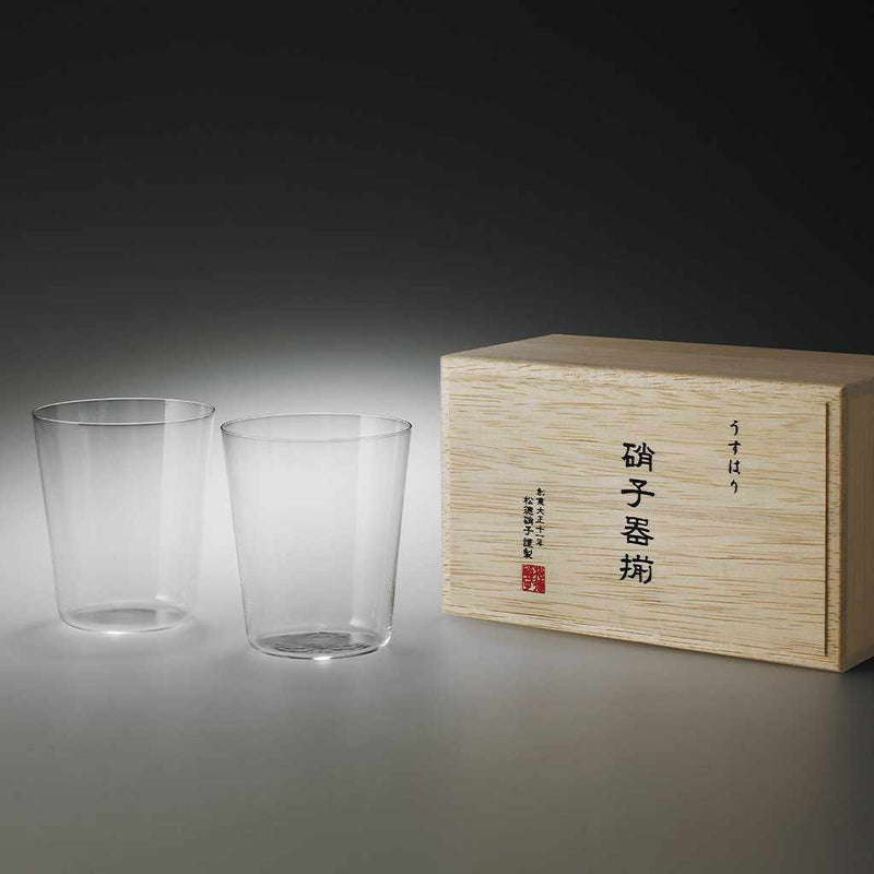 [玻璃]木箱中的薄舊M 2件套| Edo玻璃