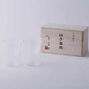 [GLASS] THIN OLD M 2-PIECE SET IN A WOODEN BOX | EDO GLASS