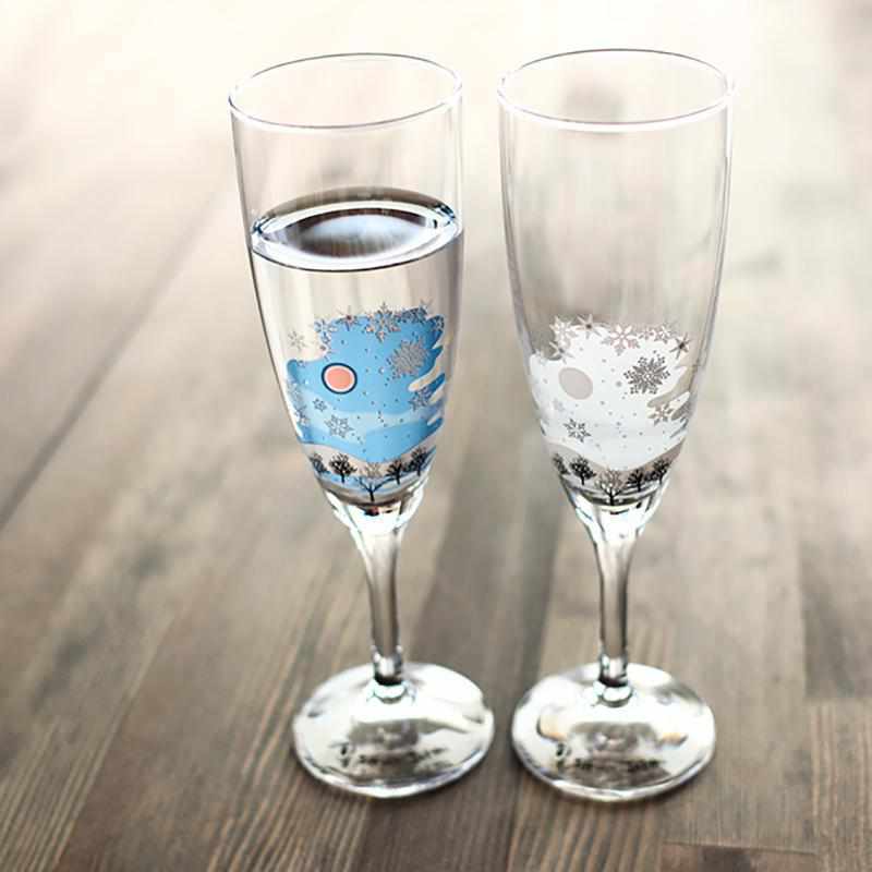 [CHAMPAGNE GLASS] SNOWFLAKE MAGIC 2 PIECES | MARUMO TAKAGI