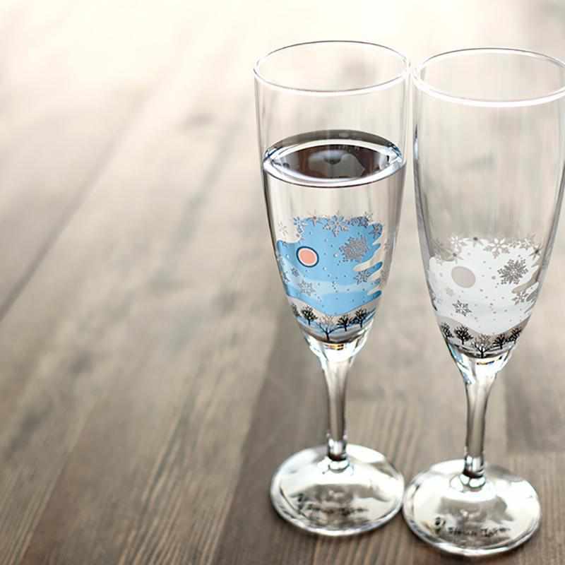 [CHAMPAGNE GLASS] SNOWFLAKE MAGIC 2 PIECES | MARUMO TAKAGI