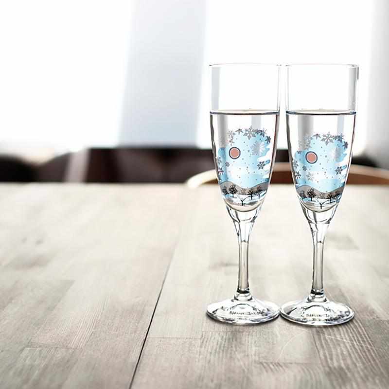 [CHAMPAGNE GLASS] SNOWFLAKE MAGIC 2 PIECES | MARUMO TAKAGI