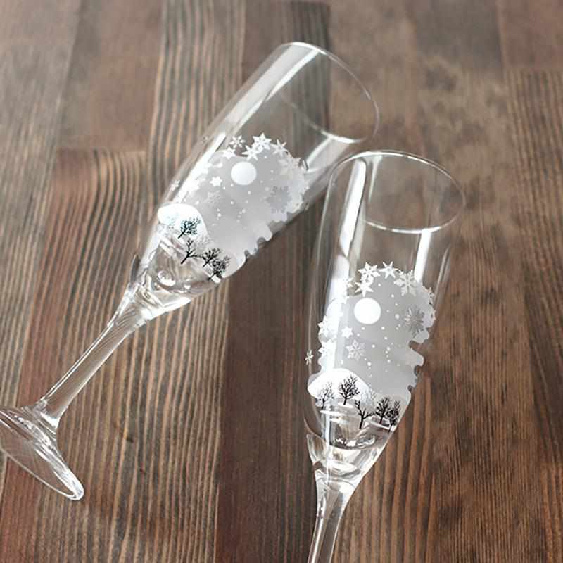 [CHAMPAGNE GLASS] SNOWFLAKE MAGIC 2 PIECES | MARUMO TAKAGI