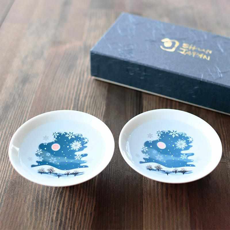 [SAKE CUP] SNOWFLAKE MAGIC 2 PIECES | MINO WARES | MARUMO TAKAGI