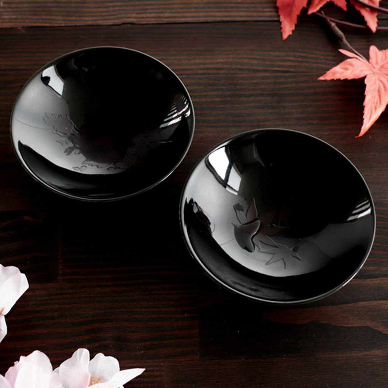 [清酒杯] 櫻花 & 秋楓美濃燒(黑) 2只 | SHUN JAPAN
