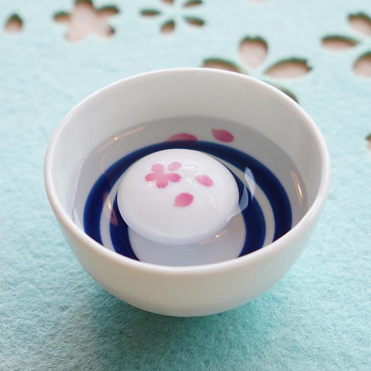 [SAKE CUP] CHERRY BLOSSOMS & MT FUJI (1 PIECE) SOUNDING SAKAZUKI | COLOR & DESIGN CHANGE | MINO WARES | MARUMO TAKAGI