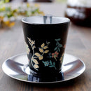 [MUG (CUP)] BOTANICAL (BLACK) CUP & SAUCER  | COLOR & DESIGN CHANGE | MARUMO TAKAGI