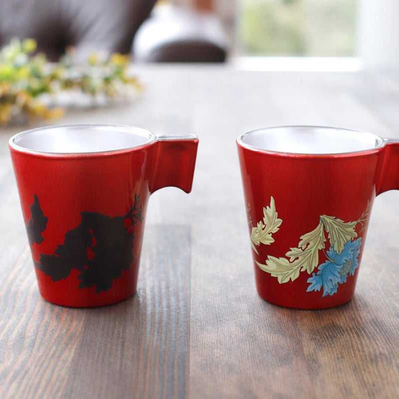 [MUG (CUP)] BOTANICAL (RED) CUP & SAUCER  | COLOR & DESIGN CHANGE | MARUMO TAKAGI