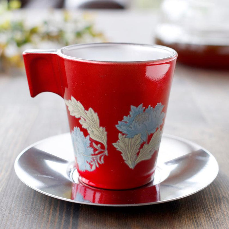 [MUG (CUP)] BOTANICAL (RED) CUP & SAUCER  | COLOR & DESIGN CHANGE | MARUMO TAKAGI