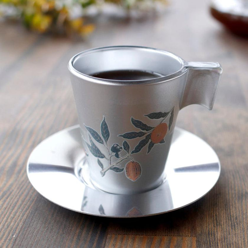 [MUG (CUP)] BOTANICAL (SILVER) CUP & SAUCER  | COLOR & DESIGN CHANGE | MARUMO TAKAGI