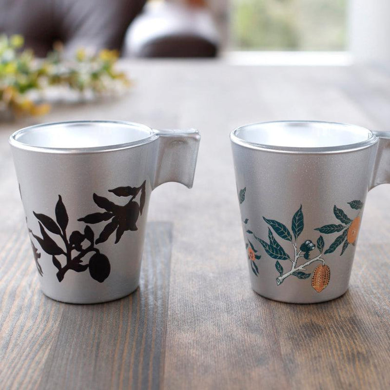 [杯子（杯）]植物（銀）杯子和碟子|顏色與設計變更| Mino商品