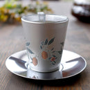 [MUG (CUP)] BOTANICAL (SILVER) CUP & SAUCER  | COLOR & DESIGN CHANGE | MARUMO TAKAGI