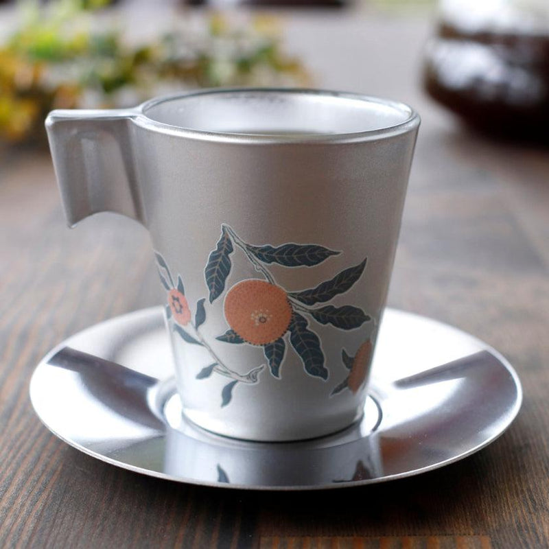 [MUG (CUP)] BOTANICAL (SILVER) CUP & SAUCER  | COLOR & DESIGN CHANGE | MARUMO TAKAGI