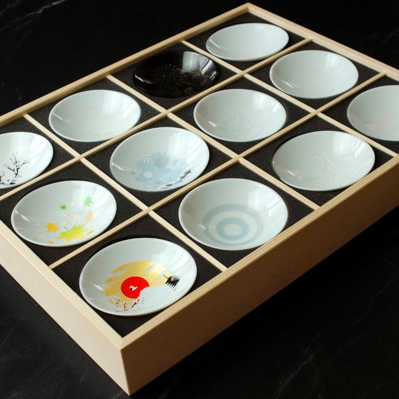 [清酒杯] 12件套裝日本日本傳統魔術| Mino Wares | Marumo Takagi