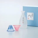 [SAKE BOTTLE & CUP SET] MT. FUJI (BLUE & RED) | MARUMO TAKAGI