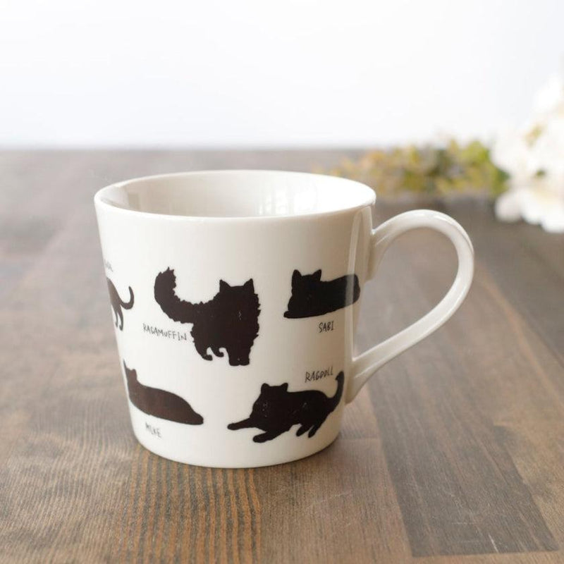 [MUG (CUP)] RELAXED CAT (1) TORTOISESHELL CAT ETC. | COLOR & DESIGN CHANGE | MINO WARES | MARUMO TAKAGI