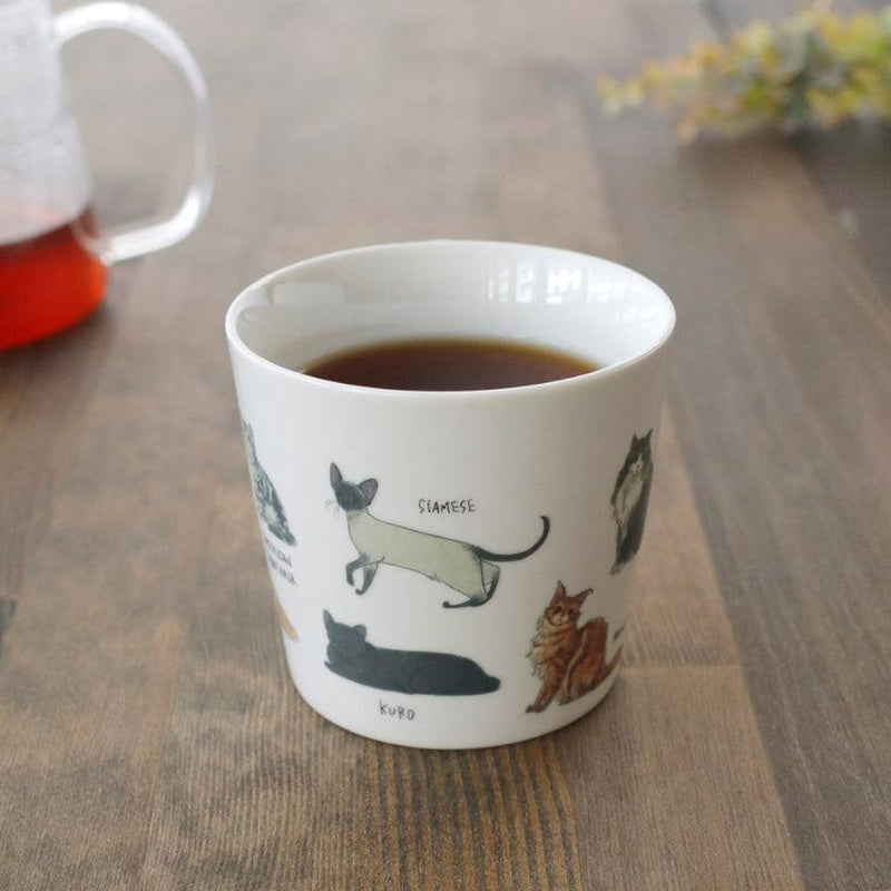 [杯子（杯）]放鬆的貓（2）雙色貓等。 |顏色與設計變更| Mino Wares |馬魯莫·高吉（Marumo Takagi）