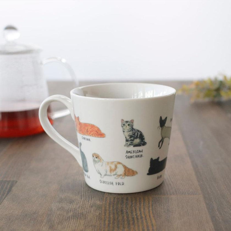 [MUG (CUP)] RELAXED CAT (2) BICOLOR CAT ETC. | COLOR & DESIGN CHANGE | MINO WARES | MARUMO TAKAGI