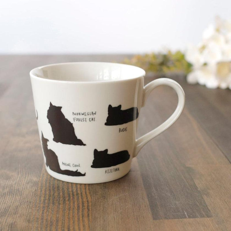 [MUG (CUP)] RELAXED CAT (2) BICOLOR CAT ETC. | COLOR & DESIGN CHANGE | MINO WARES | MARUMO TAKAGI