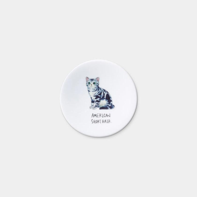 [SMALL DISH (PLATE)] RELAXED CAT SET OF 5 | MINO WARES | MARUMO TAKAGI