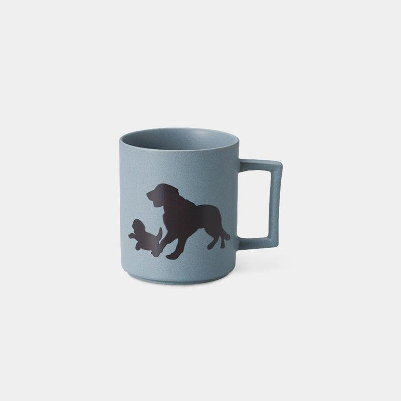 [MUG (CUP)] DOG & PUPPY GOLDEN RETRIEVER (MATTE LIGHT GRAY) | COLOR & DESIGN CHANGE | MINO WARES | MARUMO TAKAGI