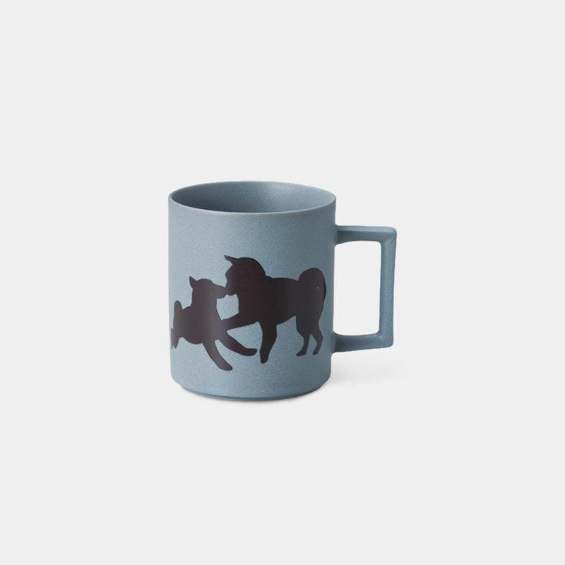 [MUG (CUP)] DOG & PUPPY SHIBA INU (MATTE LIGHT GRAY) | COLOR & DESIGN CHANGE | MINO WARES | MARUMO TAKAGI