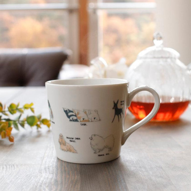 [MUG (CUP)] RELAXED DOGS (2) SPITZ, ETC. | MINO WARES | MARUMO TAKAGI