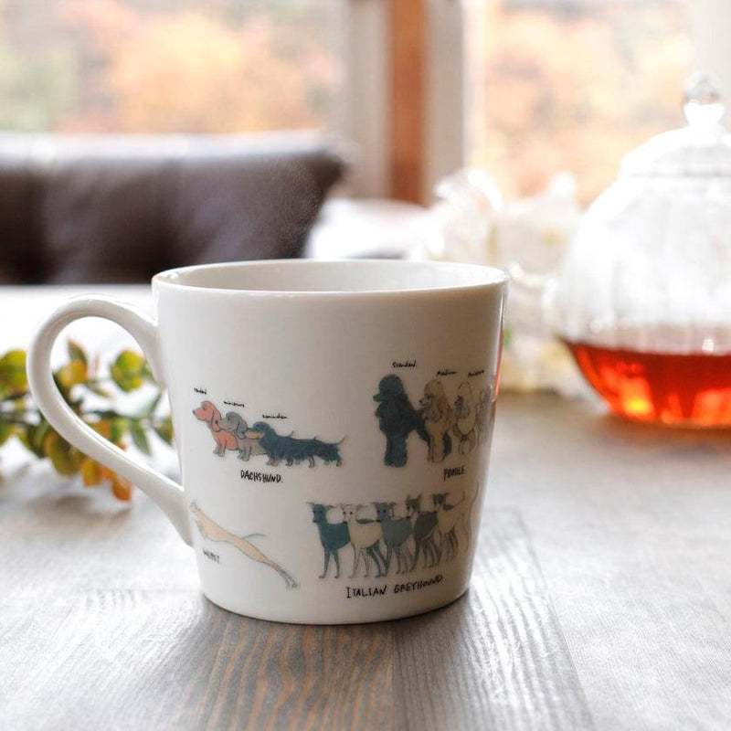 [MUG (CUP)] RELAXED DOGS (2) SPITZ, ETC. | MINO WARES | MARUMO TAKAGI