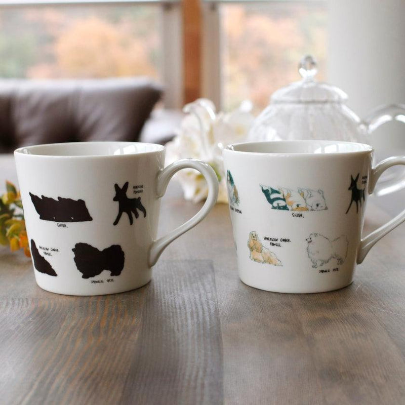 [MUG (CUP)] RELAXED DOGS (2) SPITZ, ETC. | MINO WARES | MARUMO TAKAGI