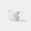 [MUG (CUP)] FLOWERS CONVEYED BY HEARTS (WHITE) | COLOR & DESIGN CHANGE | MINO WARES | MARUMO TAKAGI