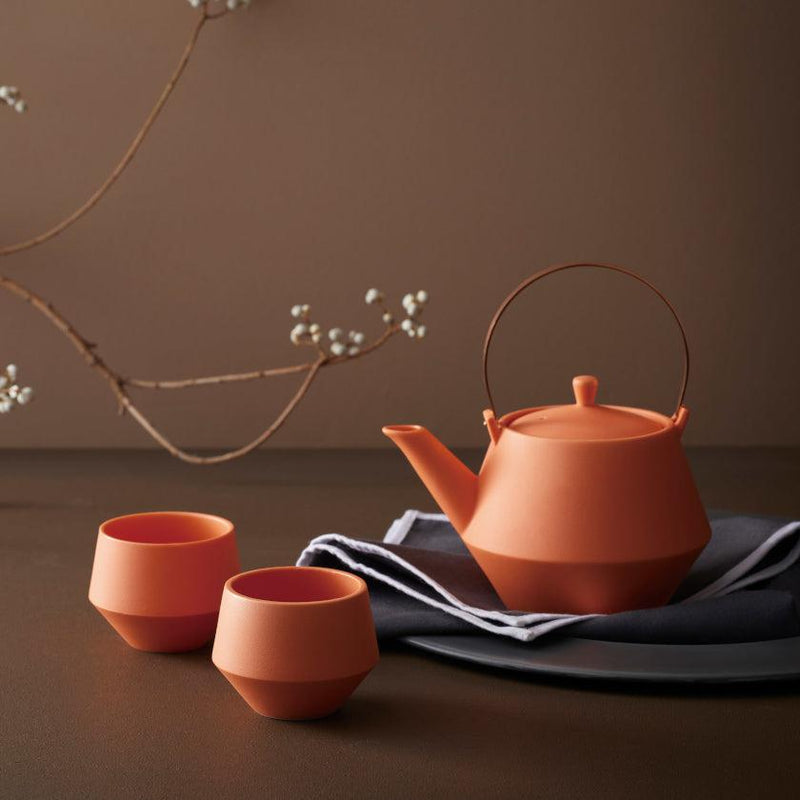 [TEA POT & CUPS SET] ORANGE | MINO WARES | MARUMO TAKAGI