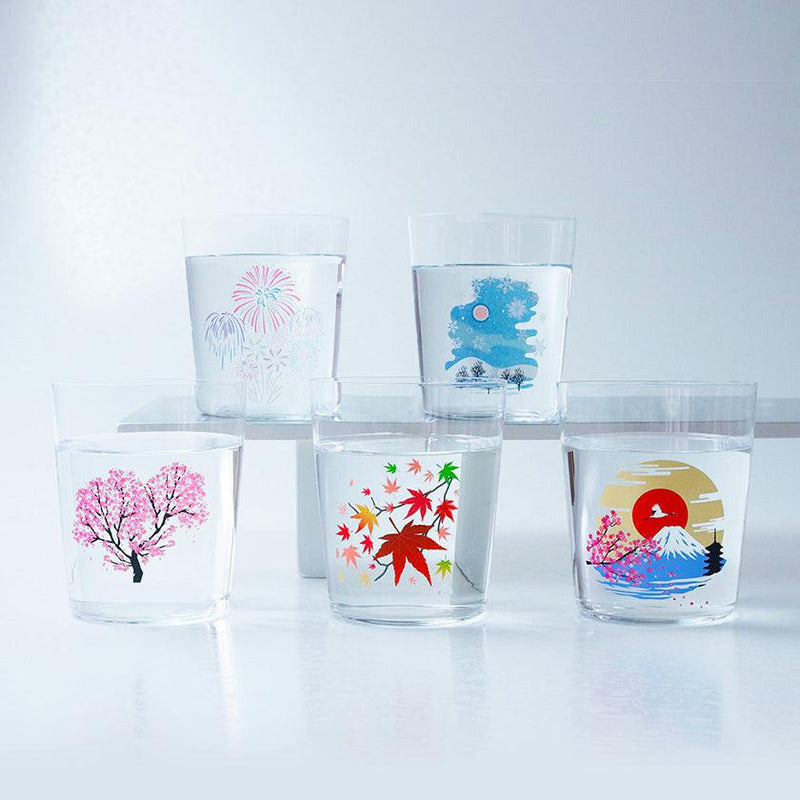 [玻璃杯]櫻花|顏色與設計變更|馬魯莫·高吉（Marumo Takagi）