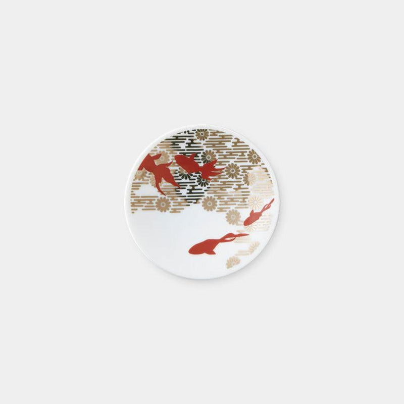 [SMALL DISH (PLATE)] RED GOLD BLACK GOLDFISH | MINO WARES | MARUMO TAKAGI