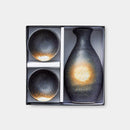 [SAKE BOTTLE & CUP SET] SPRAYED PATTERNS (3 PIECES) | MINO WARES | MARUMO TAKAGI